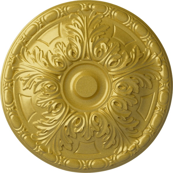 Ekena Millwork Granada Ceiling Medallion (Fits Canopies up to 4 1/4"), Hand-Painted Rich Gold, 15 3/4"OD x 5/8"P CM16GARGS - main